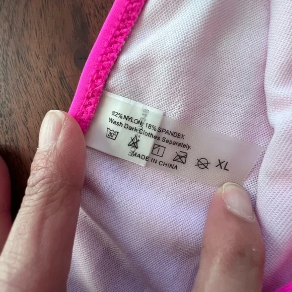 NWOT Tempt Me Hot Pink High Waist Bikini, Size XL - Picture 8 of 12